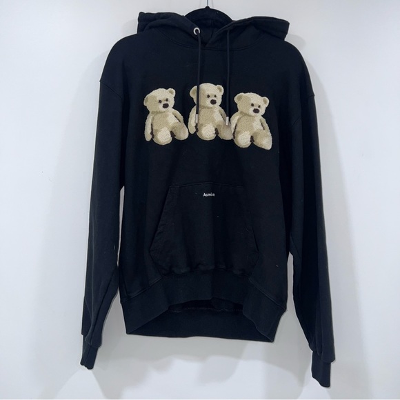 ADLV THREE BOUCLE BEAR HOODIE Black - Picture 3 of 5
